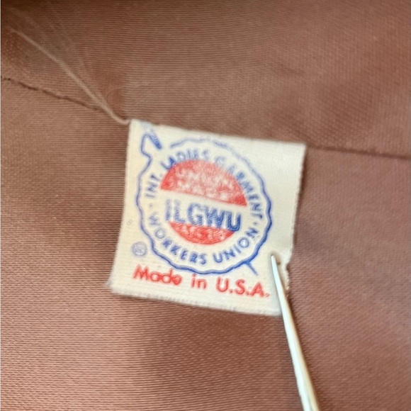 Vintage fur collar wool blend tan beige pea coat, Small - Picture 11 of 16